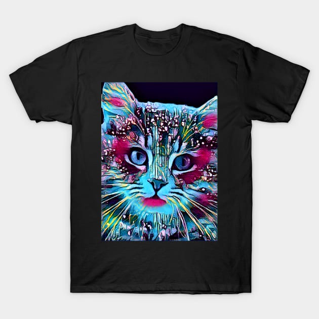 Blue Cat Treasure T-Shirt by PersianFMts